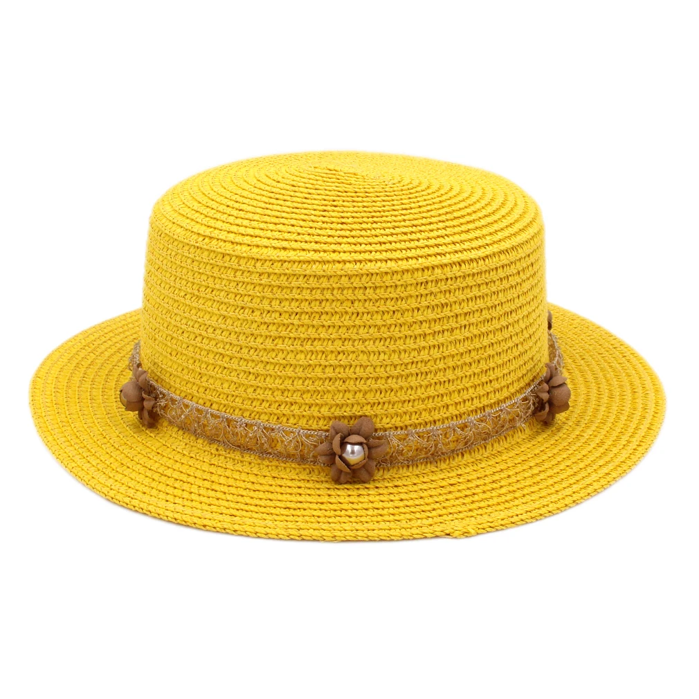 Mistdawn Women Straw Boater Hat Summer Beach Sailor Bowler Sun Flat Top Cap w/ Flower Lace Ribbon Size 57cm
Mistdawn Women Straw Boater Hat Summer Beach Sailor Bowler Sun Flat Top Cap w/ Flower Lace Ribbon Size 57cm