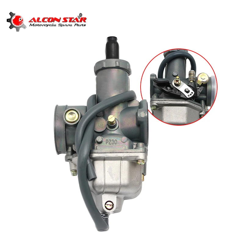 Карбюратор для мотоцикла Alconstar, ручной демпфер, КАРБЮРАТОР KEIHIN PZ26, PZ27, PZ30 для CG125, CG150, CG200, TTR250 и других мотоциклов
Карбюратор для мотоцикла Alconstar, ручной демпфер, КАРБЮРАТОР KEIHIN PZ26, PZ27, PZ30 для CG125, CG150, CG200, TTR250 и других мотоциклов