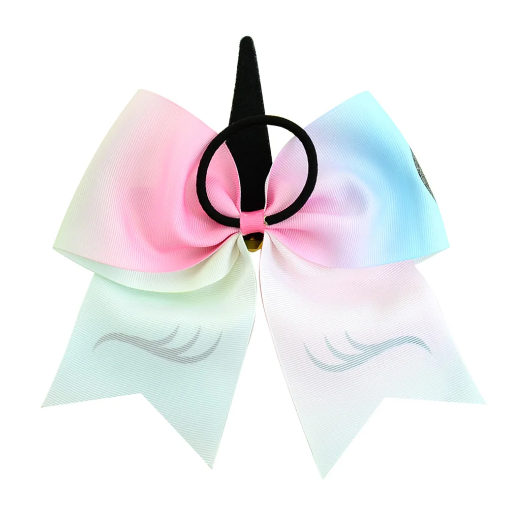 7" Women and Girls' Big Unicorn Cheer Hair Bows 8PCS Glitter Printed Grosgrain Bow With Flower Sequin Horn Elastic Band Hair Tie
7" Women and Girls' Big Unicorn Cheer Hair Bows 8PCS Glitter Printed Grosgrain Bow With Flower Sequin Horn Elastic Band Hair Tie