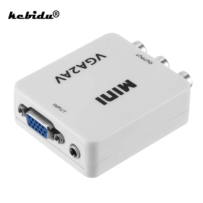 kebidu Hot Sale VGA to AV Mini Converter Adapter Support 1080P VGA2AV Converter PC to TV HD Computer to TV Wholesale
kebidu Hot Sale VGA to AV Mini Converter Adapter Support 1080P VGA2AV Converter PC to TV HD Computer to TV Wholesale