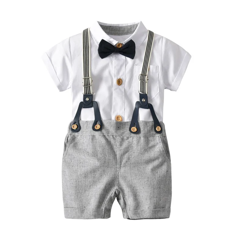 children clothing sets Toddler Baby Boys clothes Summer Gentleman Bowtie Short Sleeve Shirt+Overall Shorts Set boys Kids Outfits
children clothing sets Toddler Baby Boys clothes Summer Gentleman Bowtie Short Sleeve Shirt+Overall Shorts Set boys Kids Outfits