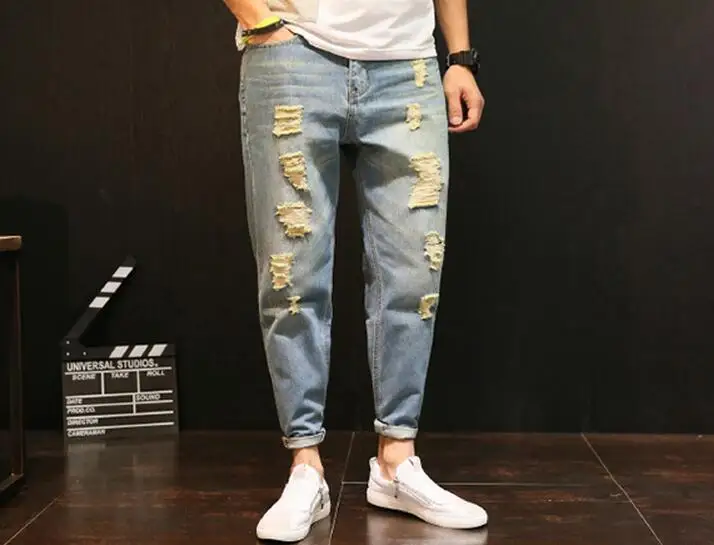28-42 HOT 2019 Spring /Autumn Male New Fashion Harlan hole loose jeans and feet leisure pants of beggars
28-42 HOT 2019 Spring /Autumn Male New Fashion Harlan hole loose jeans and feet leisure pants of beggars