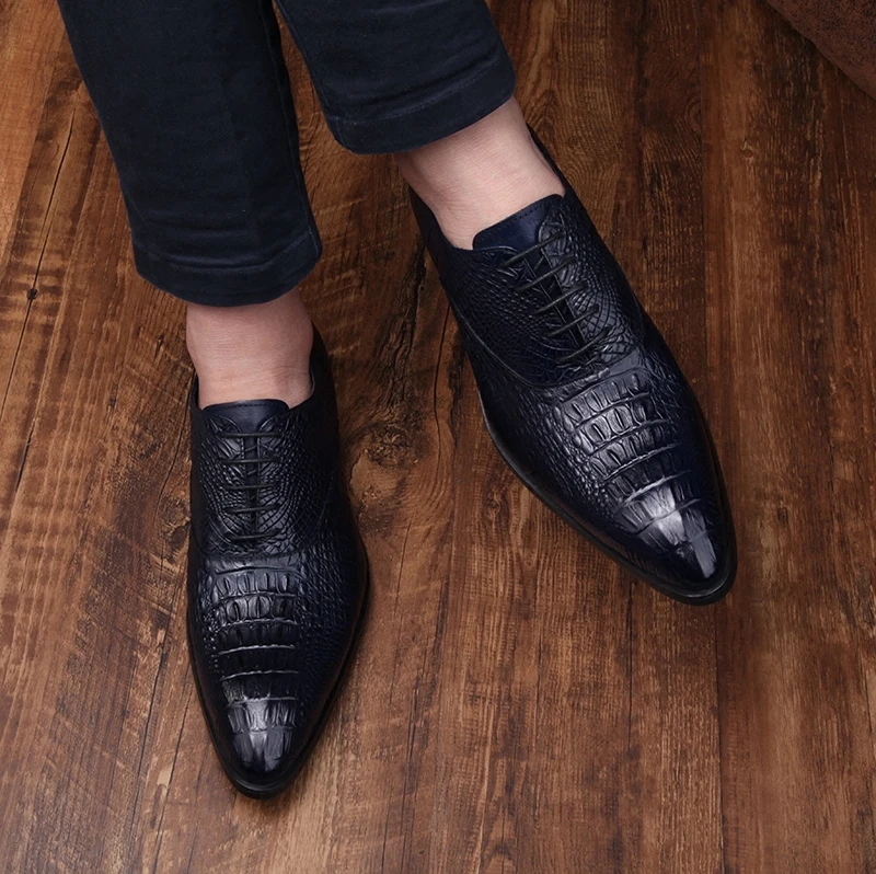 Crocodile Leather Wedding Party Shoes Flat heel Hot Spring Fall Dress Shoes Formal Suit Sapatos
Crocodile Leather Wedding Party Shoes Flat heel Hot Spring Fall Dress Shoes Formal Suit Sapatos