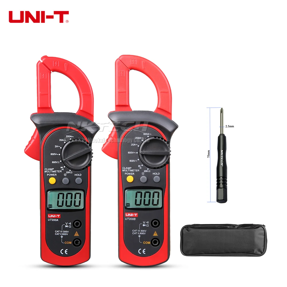 UNI-T Digital Clamp Meter Multimeter UT200B UT200A ACA AC/DC Voltage Voltmeter Resistance 600A Ohmmeter Data Hold Diode Tester
UNI-T Digital Clamp Meter Multimeter UT200B UT200A ACA AC/DC Voltage Voltmeter Resistance 600A Ohmmeter Data Hold Diode Tester