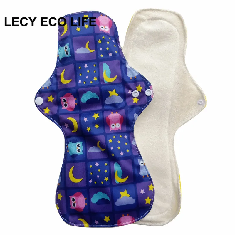 Lecy Eco Life 1 шт. 13 "Фламинго с принтом для ночного использования многоразовые