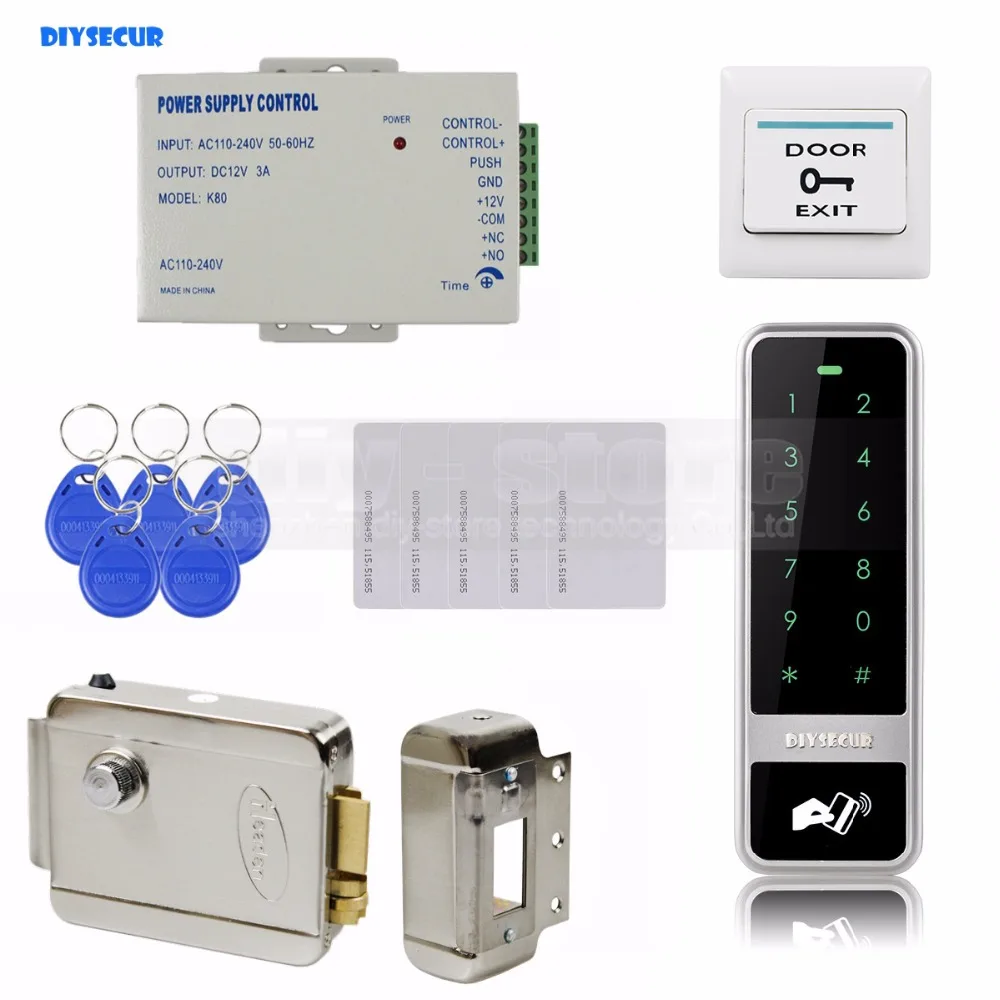 Diysecur Электрический замок RFID считыватель touch Панель пароль дверной Управление доступом безопасности Системы комплект
Diysecur Электрический замок RFID считыватель touch Панель пароль дверной Управление доступом безопасности Системы комплект
