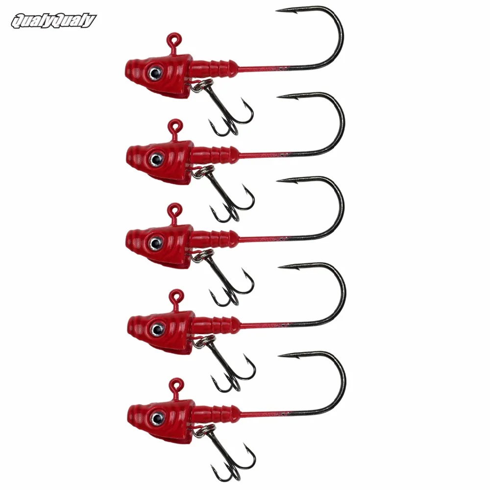 5 шт. 20g 7/10 унциевая миниатюрная красная рыба приспособлений головка бронзовых