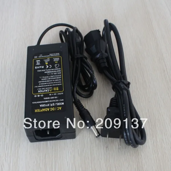 12V 5A AC/DC Power Supply Charger Transformer Adapter for 5050 3528 LED RGB Strip light US/UK/EU/AU
12V 5A AC/DC Power Supply Charger Transformer Adapter for 5050 3528 LED RGB Strip light US/UK/EU/AU