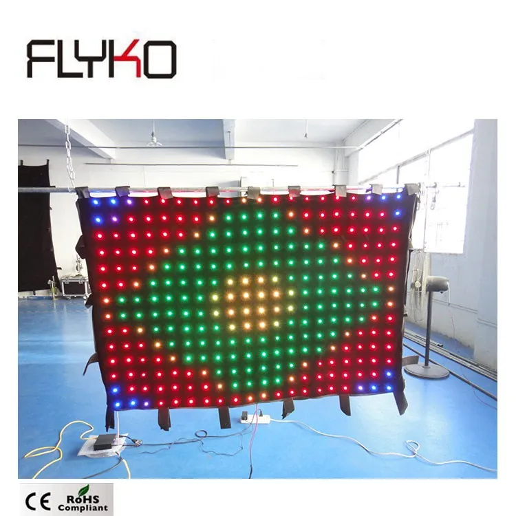 full color changing soft screen professional stage led curtain P70mm 1*1.5m back drop free shipping | Лампы и освещение