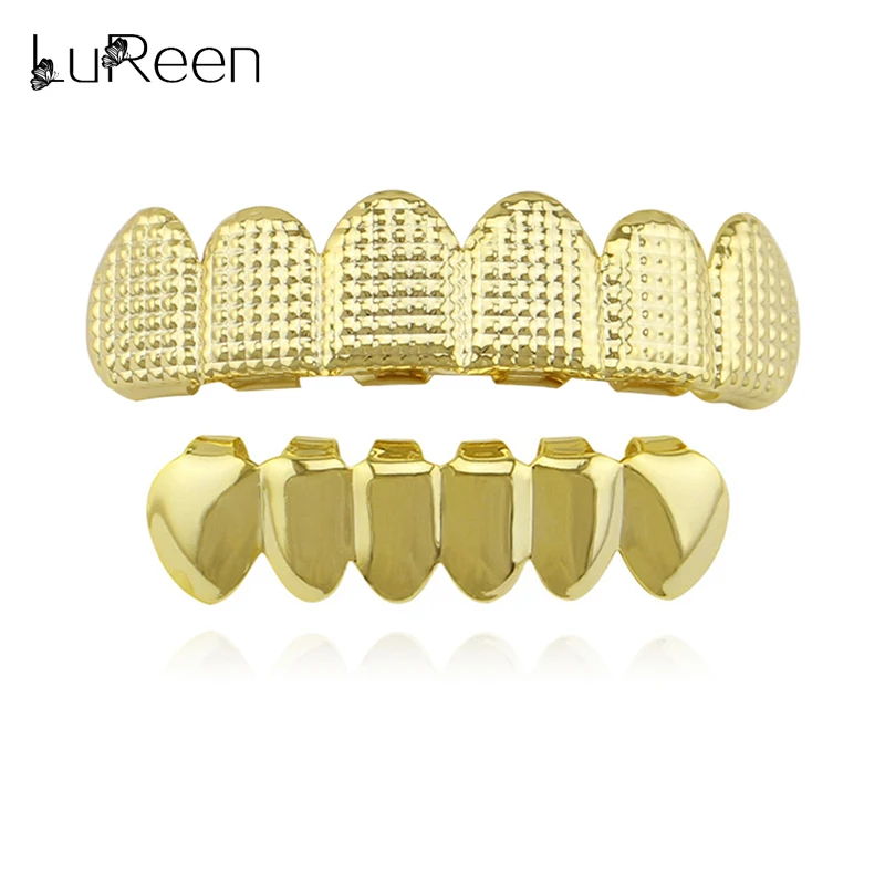LuReen Hip Hop Gold Teeth Grillz Top & Bottom Lattice Shape Grills Dental Cosplay Teeth Caps Tooth Grill Mouth Jewelry Party
LuReen Hip Hop Gold Teeth Grillz Top & Bottom Lattice Shape Grills Dental Cosplay Teeth Caps Tooth Grill Mouth Jewelry Party