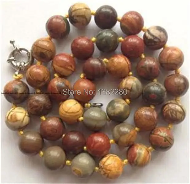 hot new Fashion Style diy Natural 10mm Multicolor Picasso chalcedony Round Beads Necklace 18'' JT5183
hot new Fashion Style diy Natural 10mm Multicolor Picasso chalcedony Round Beads Necklace 18'' JT5183