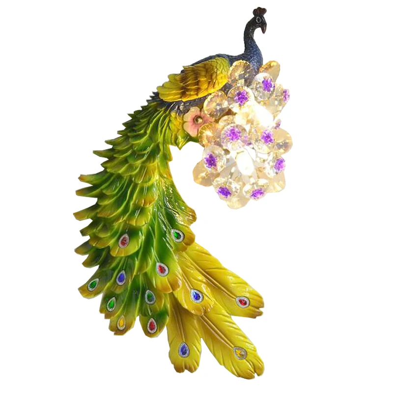 Southeast Asian Peacock Mural Crystal Wall lamp French Garden Bedside Aisle European-style living room TV background Wall lamp
Southeast Asian Peacock Mural Crystal Wall lamp French Garden Bedside Aisle European-style living room TV background Wall lamp