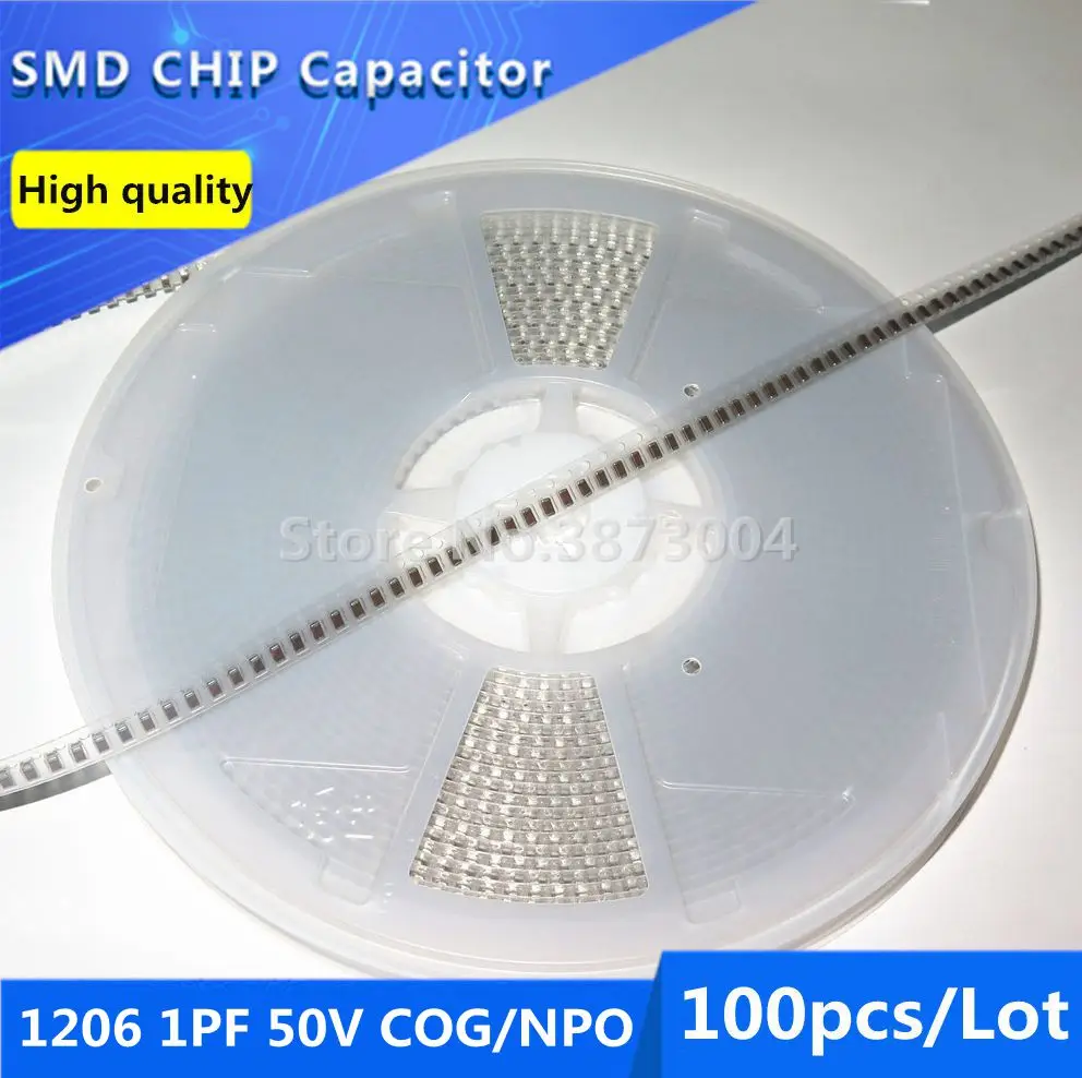 100 шт 1206 1PF 50V COG/NPO 0.25% толстая пленка чип многослойный керамический