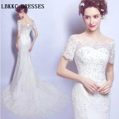 Boat Neck Wedding Dresses Tulle With Lace A Line Court Train Off The Shouder Bridal Gown Wedding Gown
Boat Neck Wedding Dresses Tulle With Lace A Line Court Train Off The Shouder Bridal Gown Wedding Gown