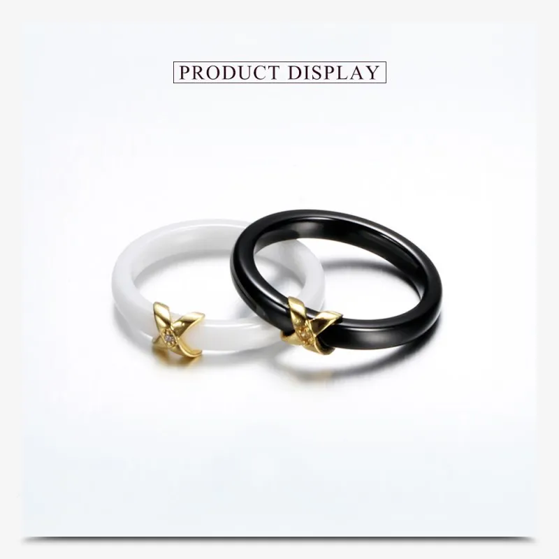 2022 Hot Sale Fine Jewelry Crystal fromSwarovskis Black and white ceramic minimalist gold inlay zircon couple ring Fit Wedding
2022 Hot Sale Fine Jewelry Crystal fromSwarovskis Black and white ceramic minimalist gold inlay zircon couple ring Fit Wedding