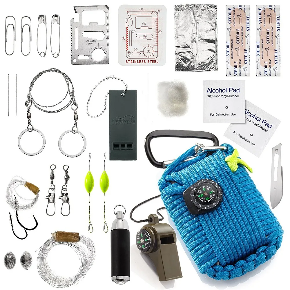 Outdoor Survival Equipment SOS Kit Paracord First Aid Box Supplies Field Self-help Box For Camping Travel Fishing Kit
Outdoor Survival Equipment SOS Kit Paracord First Aid Box Supplies Field Self-help Box For Camping Travel Fishing Kit