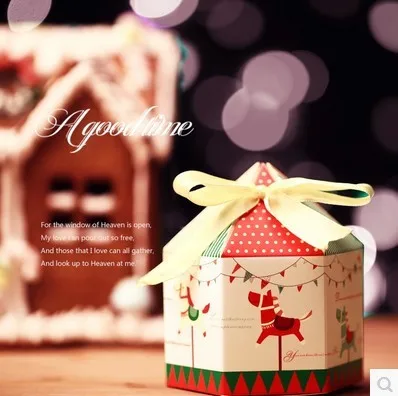 50pcs/lot Merry-Go-Round Candy Box Cookie Boxes With Ribbon Hexagon Design christmas gift box wedding favors and gifts
50pcs/lot Merry-Go-Round Candy Box Cookie Boxes With Ribbon Hexagon Design christmas gift box wedding favors and gifts