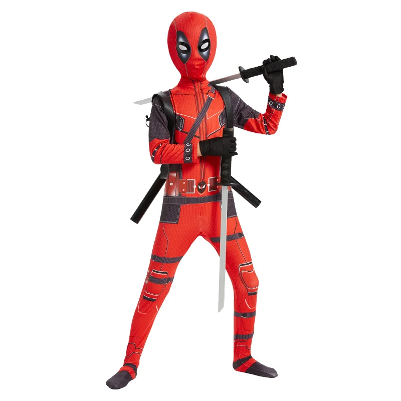 Free shipping Boy's new deadpool Cosplay costume adult & children's role play body tights with head cover & gloves JQ-1144
Free shipping Boy's new deadpool Cosplay costume adult & children's role play body tights with head cover & gloves JQ-1144
