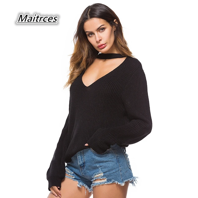 Knitted Sweater And Pullovers Women New 2018 Autumn-Spring Fashion Women Sexy V-neck Knit Sweater Outerwear Pullover Tops MX009
Knitted Sweater And Pullovers Women New 2018 Autumn-Spring Fashion Women Sexy V-neck Knit Sweater Outerwear Pullover Tops MX009