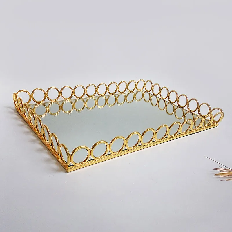 Metal tray decoration European model room hotel villa high-end desktop soft decoration mirror high-end luxury Trays
Metal tray decoration European model room hotel villa high-end desktop soft decoration mirror high-end luxury Trays