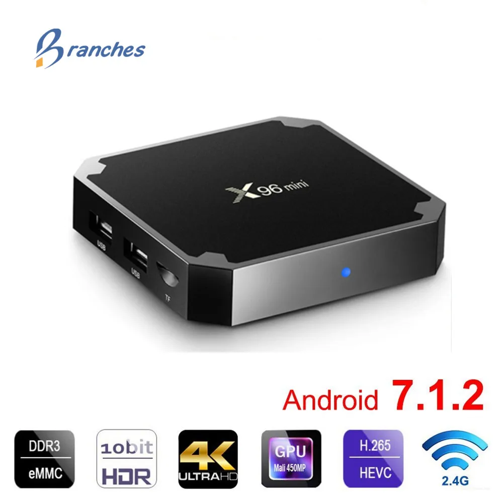 

X96 mini Smart TV BOX Android 7.1.2 OS TV Box 1GB/8GB 2GB/16GB Amlogic S905W Quad Core H.265 4K 2.4GHz WiFi Set Top Box X96mini