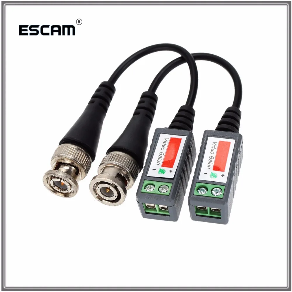 2pcs/Set CCTV Camera Passive Transceivers Video Balun BNC Connector Coaxial Cable Adapter 2000ft Distance Twisted Cable
2pcs/Set CCTV Camera Passive Transceivers Video Balun BNC Connector Coaxial Cable Adapter 2000ft Distance Twisted Cable