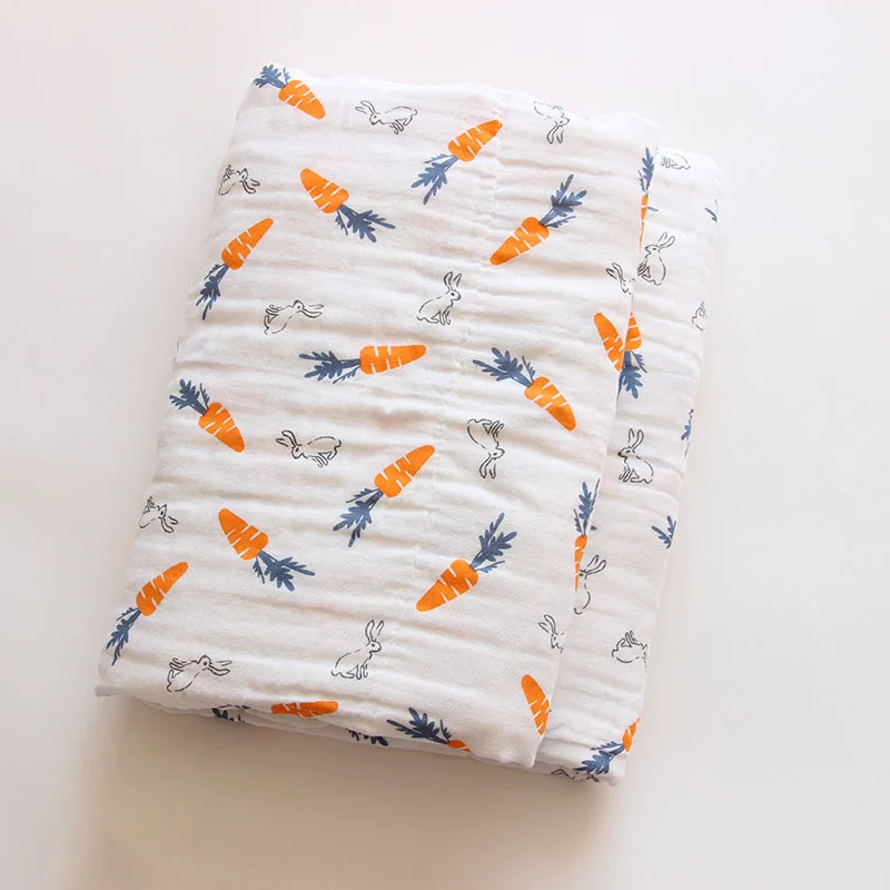 Одеяла с животными для новорожденных детские пеленки из марли мягкая спальная