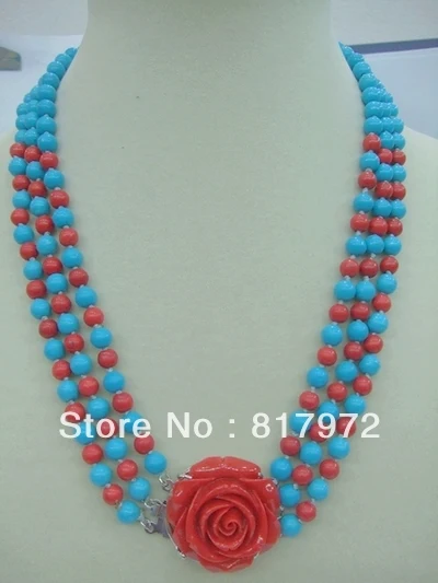 New fashion Woman 3 Rows necklace blue stone coral bead mixed choker red rose flower clasp multitier necklace
New fashion Woman 3 Rows necklace blue stone coral bead mixed choker red rose flower clasp multitier necklace