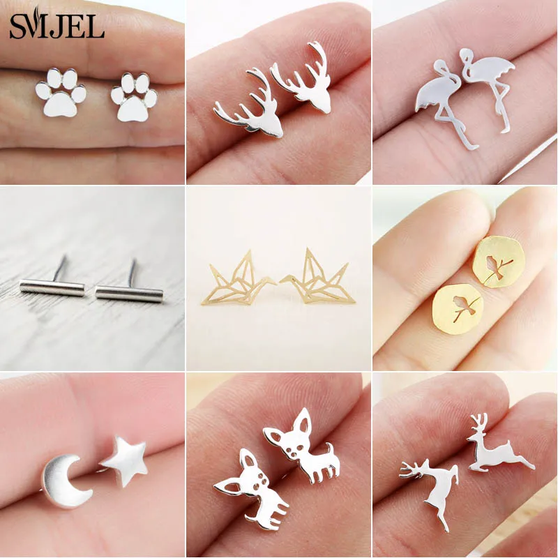SMJEL Vintage sliver Exquisite Earrings Jewelry for Women Cute Geometric Dragon Antler Paw Earing Animal Stud Earrings Girl Gift
SMJEL Vintage sliver Exquisite Earrings Jewelry for Women Cute Geometric Dragon Antler Paw Earing Animal Stud Earrings Girl Gift