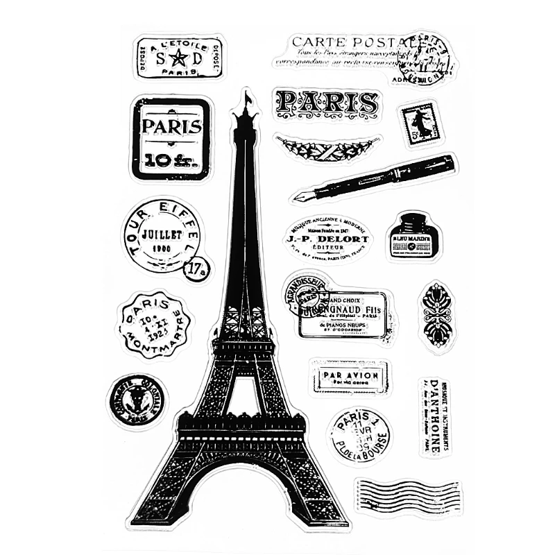 Paris Tower Transparent Silicone Clear Rubber Stamp Cling Diary DIY Scrapbooking
Paris Tower Transparent Silicone Clear Rubber Stamp Cling Diary DIY Scrapbooking