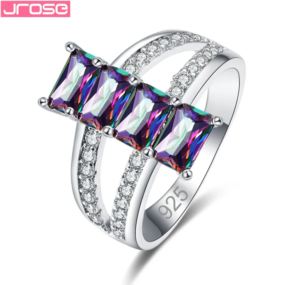JROSE Elegant Fashion Jewelry Sea blue & Multicolor & White Cubic Zirconia Silver Finger Ring Size 6 7 8 9 Christmas Gifts
JROSE Elegant Fashion Jewelry Sea blue & Multicolor & White Cubic Zirconia Silver Finger Ring Size 6 7 8 9 Christmas Gifts
