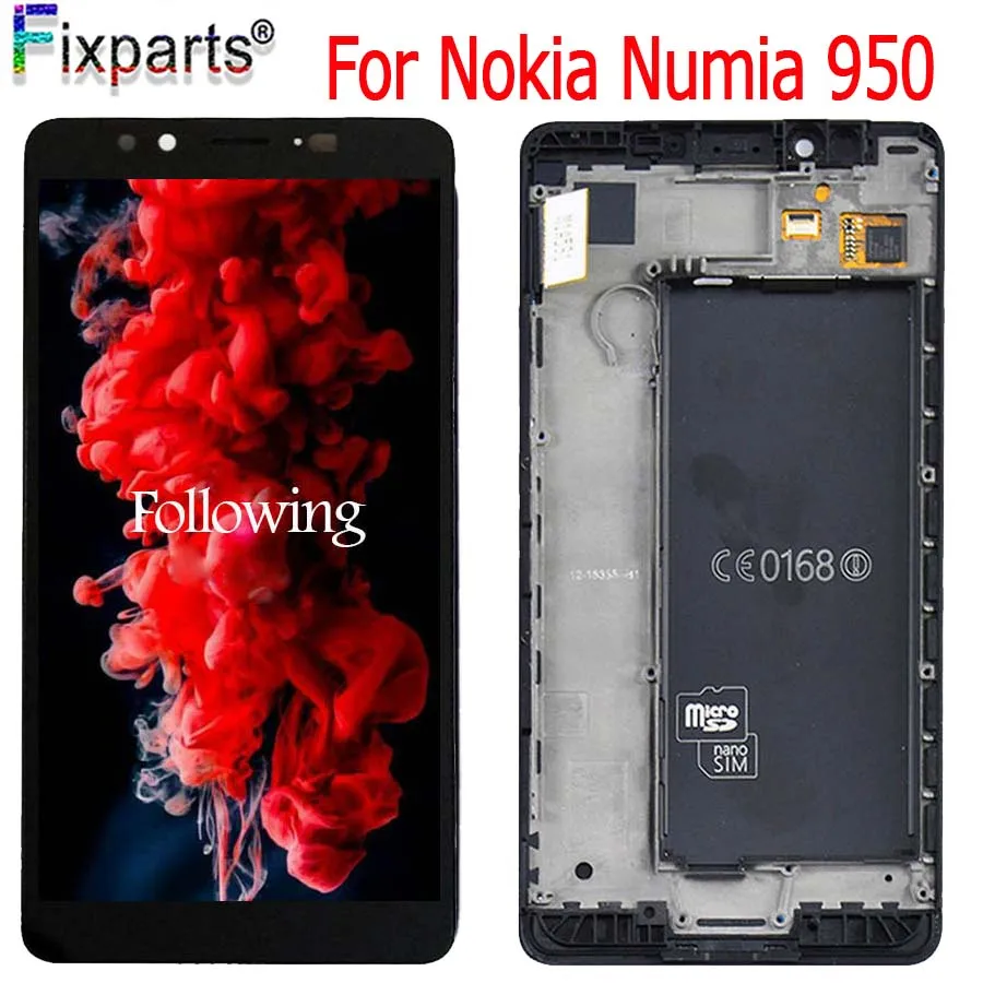ЖК-дисплей для Nokia Lumia 950 с сенсорным экраном и дигитайзером в сборе, запасные части с рамкой для Nokia 950, экран дисплея
ЖК-дисплей для Nokia Lumia 950 с сенсорным экраном и дигитайзером в сборе, запасные части с рамкой для Nokia 950, экран дисплея