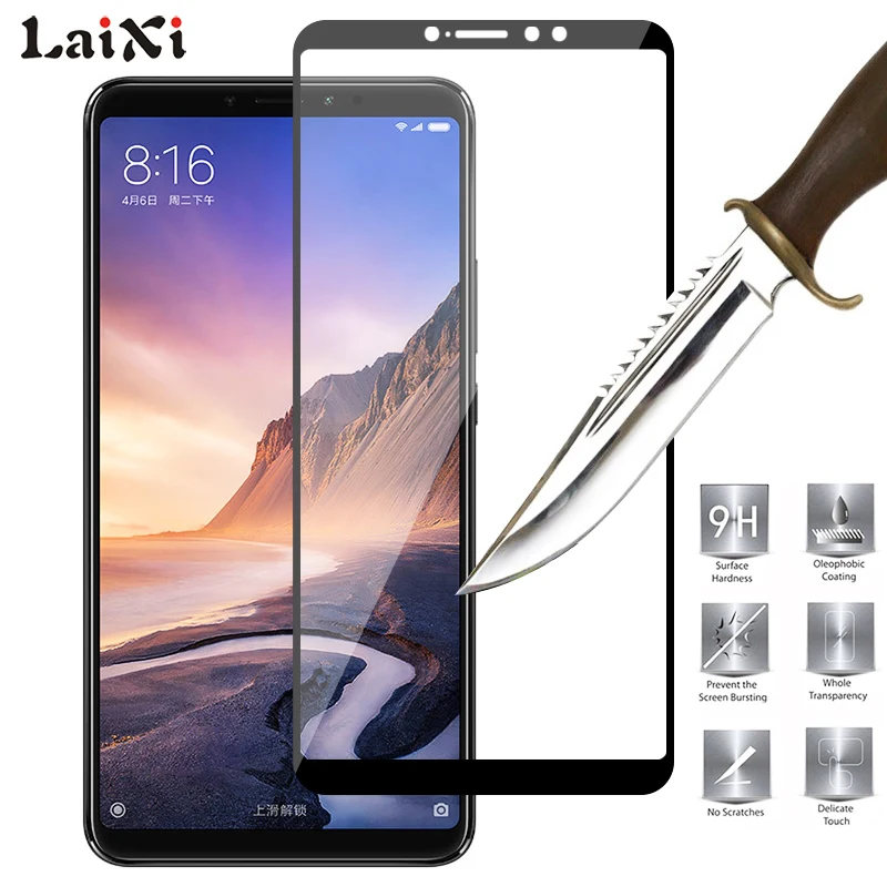 Laixi закаленное стекло для Xiaomi mi Max 3 Полное покрытие защитная пленка Max3 max3