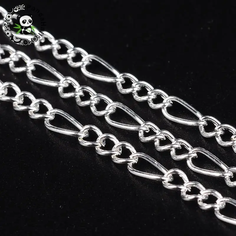 pandahall 100m/roll Iron Mother-Son Chains Silver Color Neckalce chain jewelry making Mother Link:3x7mm Son Link:2.5x4mm Spool
pandahall 100m/roll Iron Mother-Son Chains Silver Color Neckalce chain jewelry making Mother Link:3x7mm Son Link:2.5x4mm Spool