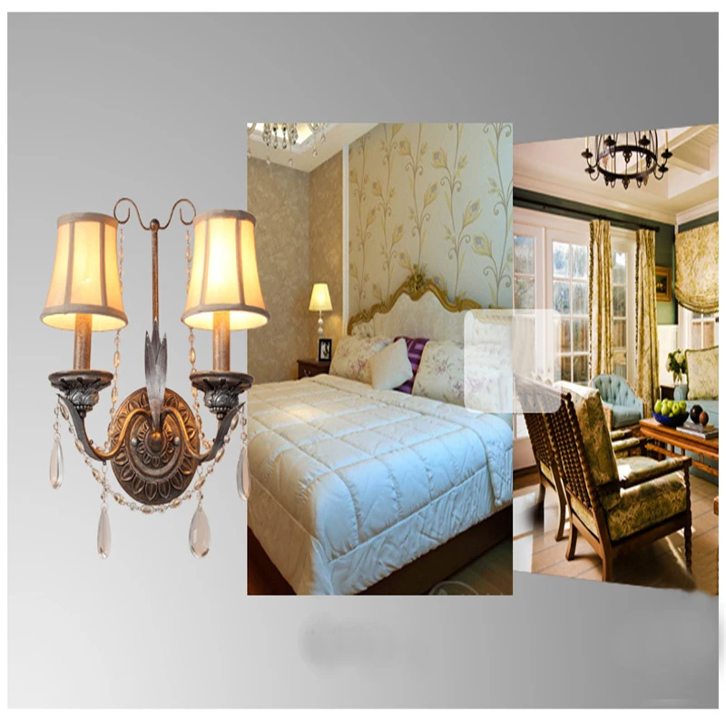 Candles K9 Crystal Wrought Iron Wall Lamps Vintage Creative Simple Art Deco Wall Lamp Bedroom Bedside Light 2 Lights
Candles K9 Crystal Wrought Iron Wall Lamps Vintage Creative Simple Art Deco Wall Lamp Bedroom Bedside Light 2 Lights