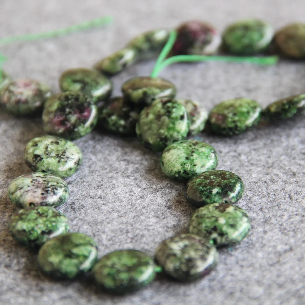 Фото Аксессуары для ожерелья браслета 12 мм Разноцветные зеленые круглые каменные