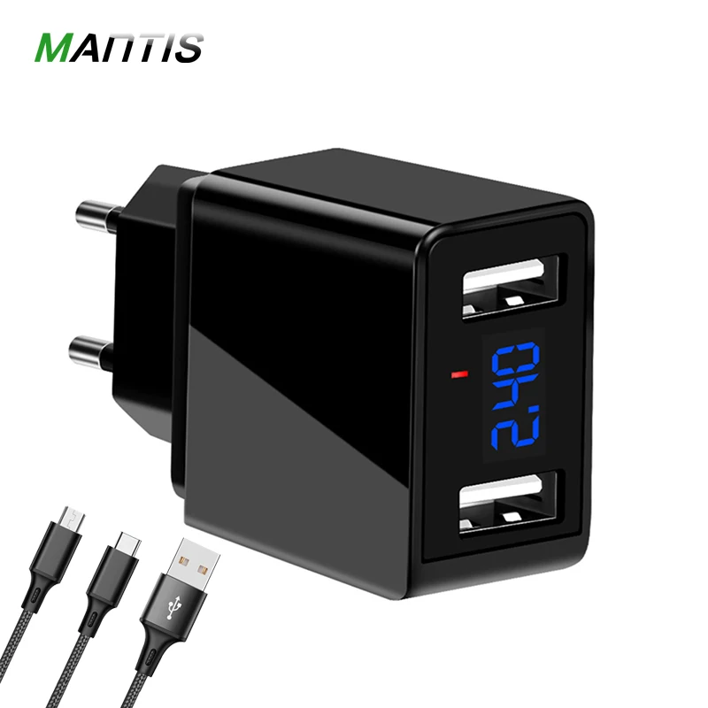 MANTIS 2 USB зарядное устройство светодиодный дисплей настенное адаптер для iPhone 6 7 X