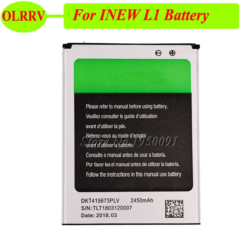 Высококачественный аккумулятор 2450 мАч DKT415673PLV для аккумулятора INEW L1|battery for|batteries
