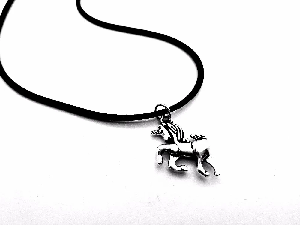 Cute Lucky Unicorn Necklace Magical Fairytale Cartoon Fantasy Style Animal Deer Horse Leather Rope Necklaces for Kids Gift
Cute Lucky Unicorn Necklace Magical Fairytale Cartoon Fantasy Style Animal Deer Horse Leather Rope Necklaces for Kids Gift