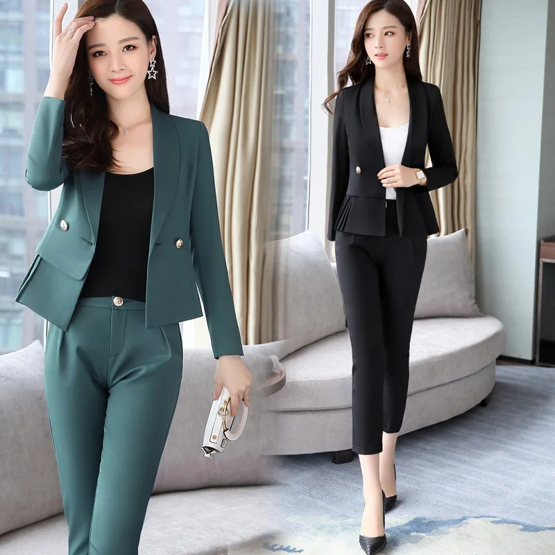 Fashion ladies casual suit nine pants career suits 2017 autumn temperament cardigan long-sleeved suit personalized Two Piece set
Fashion ladies casual suit nine pants career suits 2017 autumn temperament cardigan long-sleeved suit personalized Two Piece set