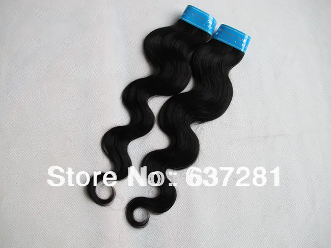 Sino Queen:Wholesale Price 10pcs/lot Peruvian Human Hair Extension Free Shipping Fashion Body Wave 8-28" Natural Black#1b 50g/pc |