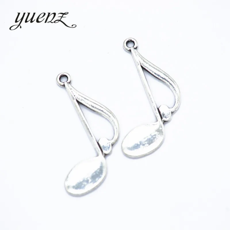 

YuenZ 15 шт старинное серебро цвет музыкальная нотка Шарм кулон ручной работы поделки для DIY модное винтажное колье ожерелье 35*21 мм P216