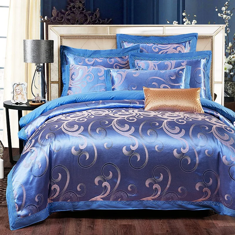 Luxury purple golden white King Queen Wedding Bedding Sets Satin Cotton Jacquard Bed sheet Duvet cover set Pillowcases 4pcs 6pcs
Luxury purple golden white King Queen Wedding Bedding Sets Satin Cotton Jacquard Bed sheet Duvet cover set Pillowcases 4pcs 6pcs