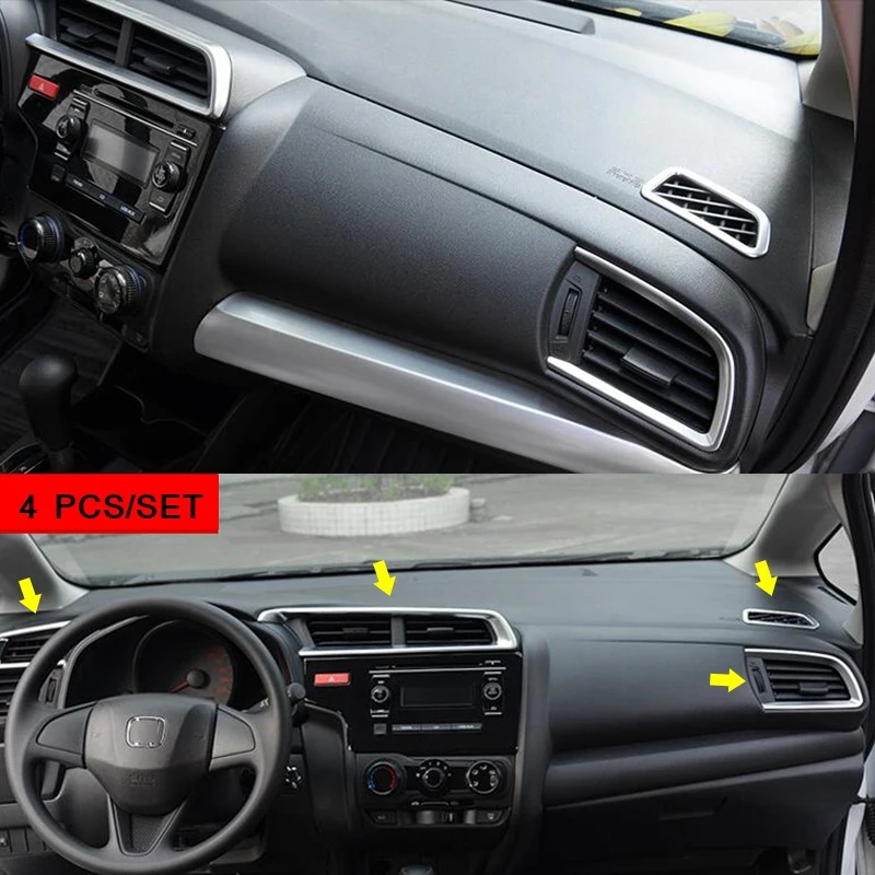 Для Honda FIT JAZZ 2014 2015 2016 2017 2018 ABS Матовый автомобильный Кондиционер воздуха на выходе