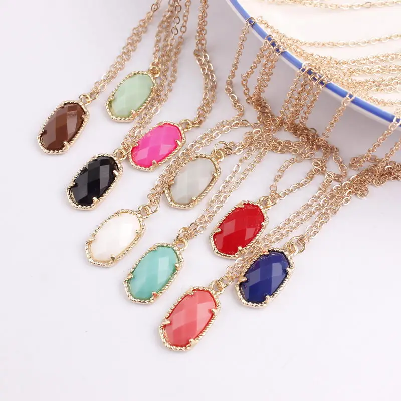 Hot New Faceted Oval Resin Stone Choker Statement Necklaces for Women Mini Oval Stone Pendant Drop Statement Necklaces
Hot New Faceted Oval Resin Stone Choker Statement Necklaces for Women Mini Oval Stone Pendant Drop Statement Necklaces