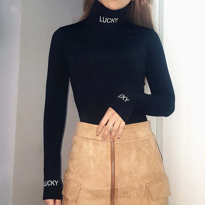 Slim Women Jumpsuit 2019 Trendy Breathable Lucky Letter Solid Black Womens Slim Jumpsuit Shirts Womens Autumn Casual Tops Shirts
Slim Women Jumpsuit 2019 Trendy Breathable Lucky Letter Solid Black Womens Slim Jumpsuit Shirts Womens Autumn Casual Tops Shirts