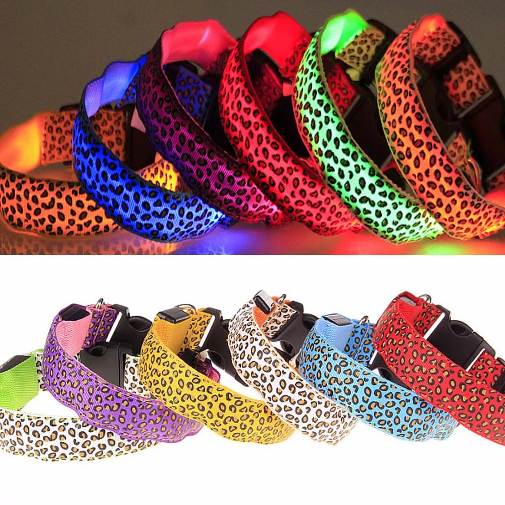 Моде печать леопарда красочный светящийся из светодиодов повязку вспышки