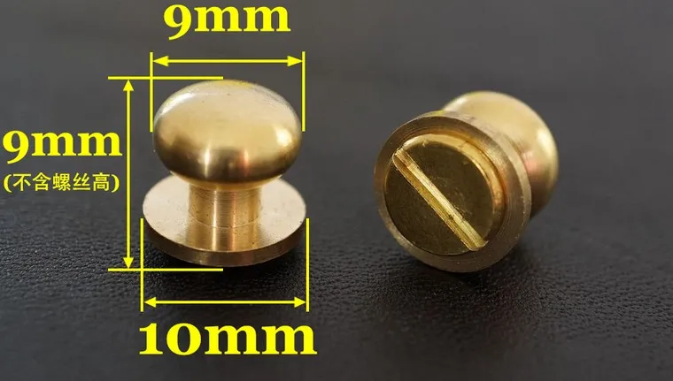 30pcs/lot High Quality 9mm Stud Screw Round Head Solid Brass Nail Leather Screw Rivet Chicago Button For DIY Leather Decoration
30pcs/lot High Quality 9mm Stud Screw Round Head Solid Brass Nail Leather Screw Rivet Chicago Button For DIY Leather Decoration