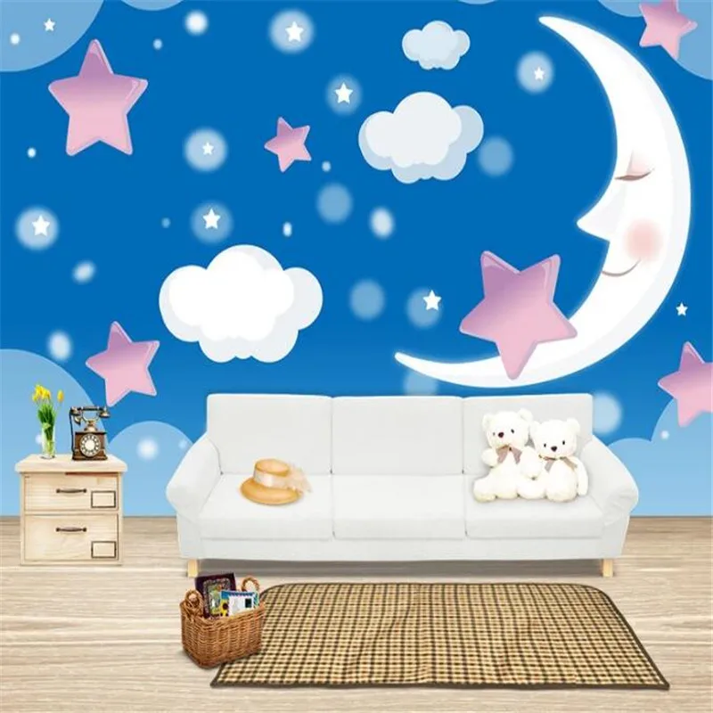 Cartoon Photo Murals Hand-painted Moon Stars Wall Papers Custom 3D Wallpapers Kids Home Decor Living Room Background for Walls
Cartoon Photo Murals Hand-painted Moon Stars Wall Papers Custom 3D Wallpapers Kids Home Decor Living Room Background for Walls