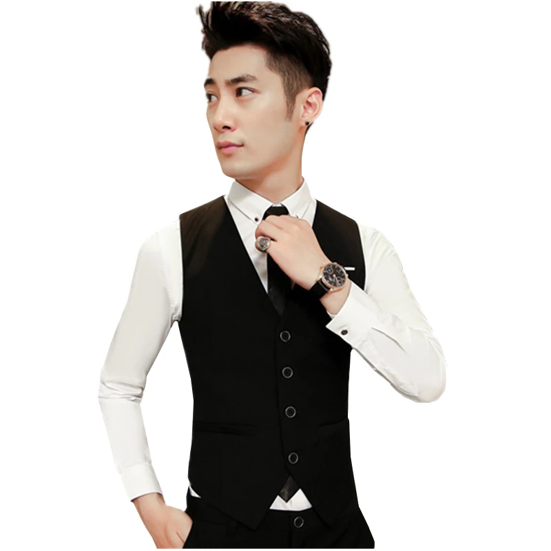 (4-color) men Suit Vest Large Size S-5XL Business Casual vest men Waistcoat Gray black red blue vests
(4-color) men Suit Vest Large Size S-5XL Business Casual vest men Waistcoat Gray black red blue vests